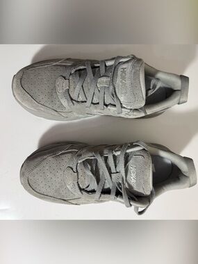 Hoka One One Light Grey Suede Slip-In Sneaker